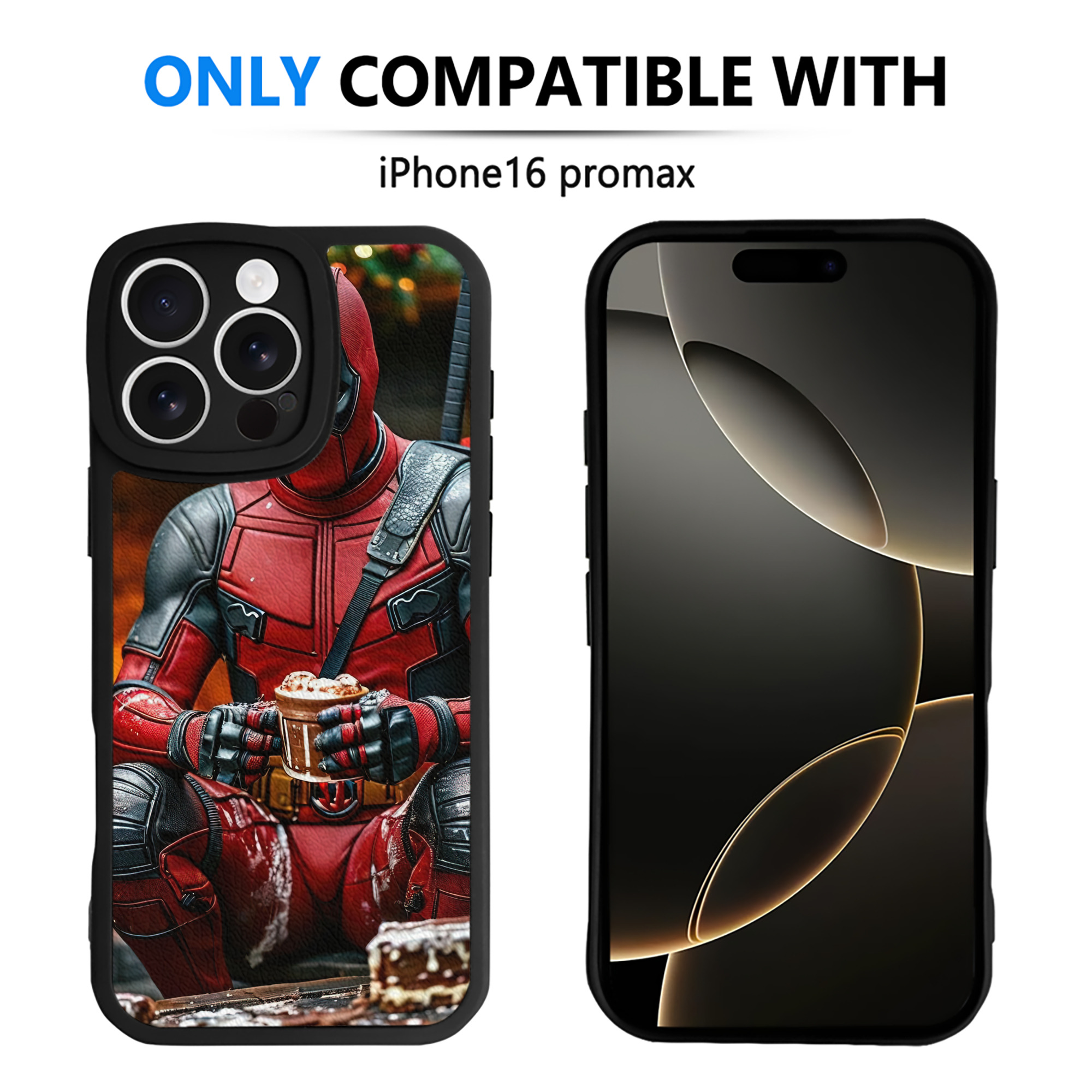 （画像用） Deadpool デッドプール 【iPhone 16シリーズ対応】シリコンスマホケース（レザー調） 材質：シリコン